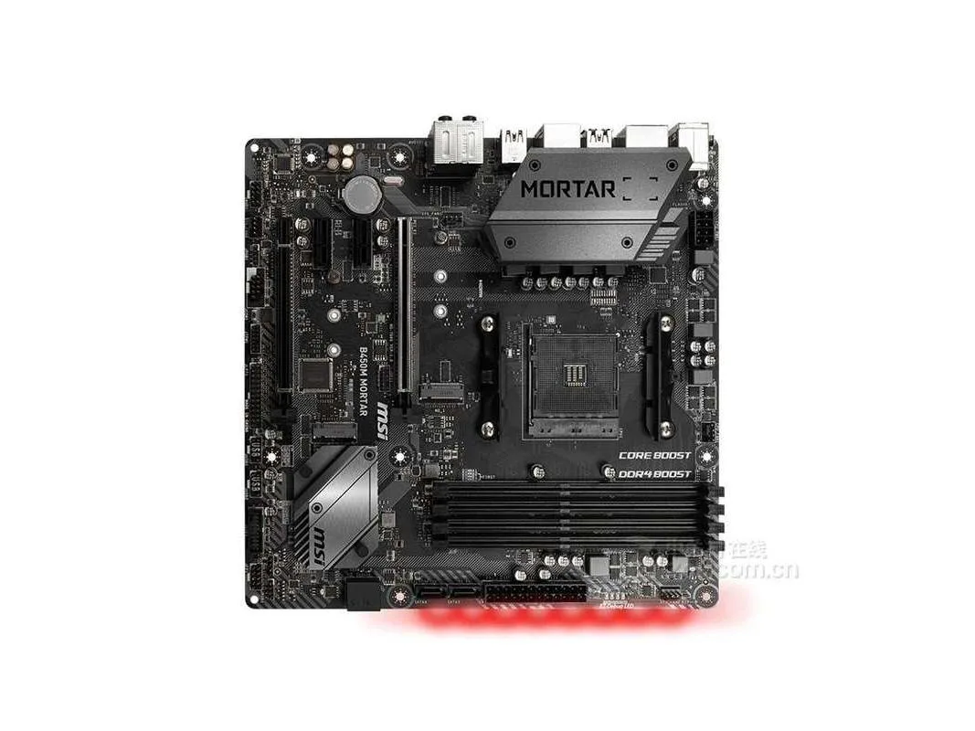MSI MSI B450M Mortar AMD B450 AM4 DDR4 64GB Micro ATX motherboard — product photo