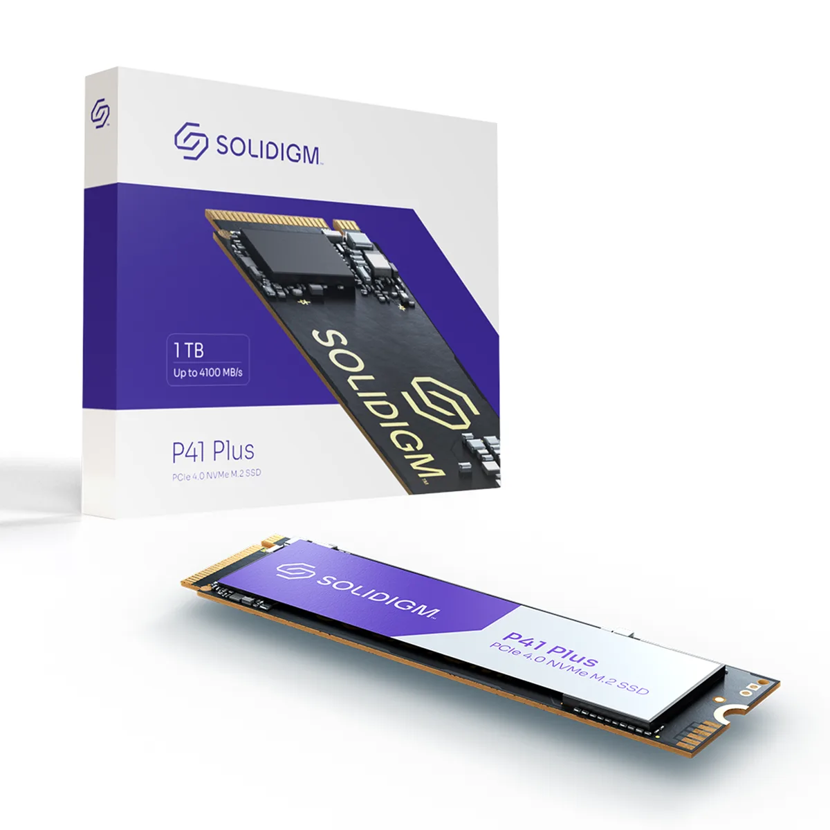 Solidigm Solidigm P41 Plus 1TB M.2 2280 PCIe 4.0 NVMe internal SSD SSDPFKNU010TZX1 — product photo