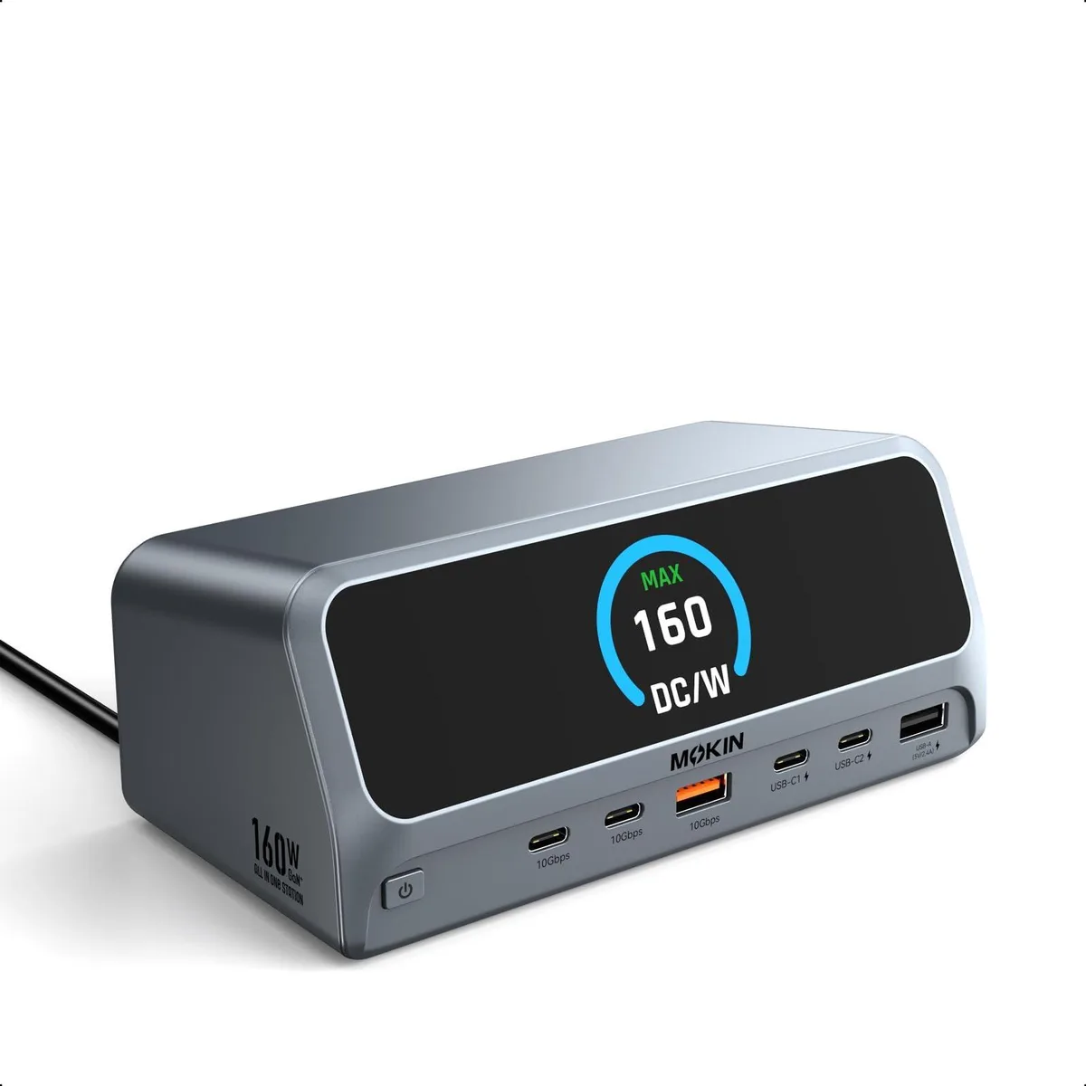  MOKIN 13-in-1 USB-C Docking Station LCD 160W 100W PD Dual 4K 60Hz — product photo
