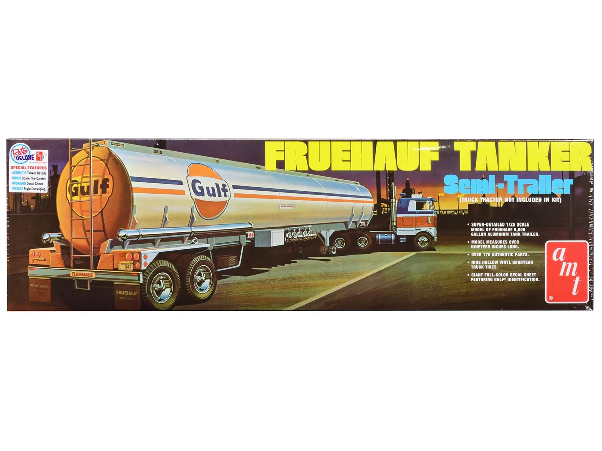 AMT AMT Fruehauf Tanker Trailer "Gulf Oil" 1/25 Scale Model Kit — product photo