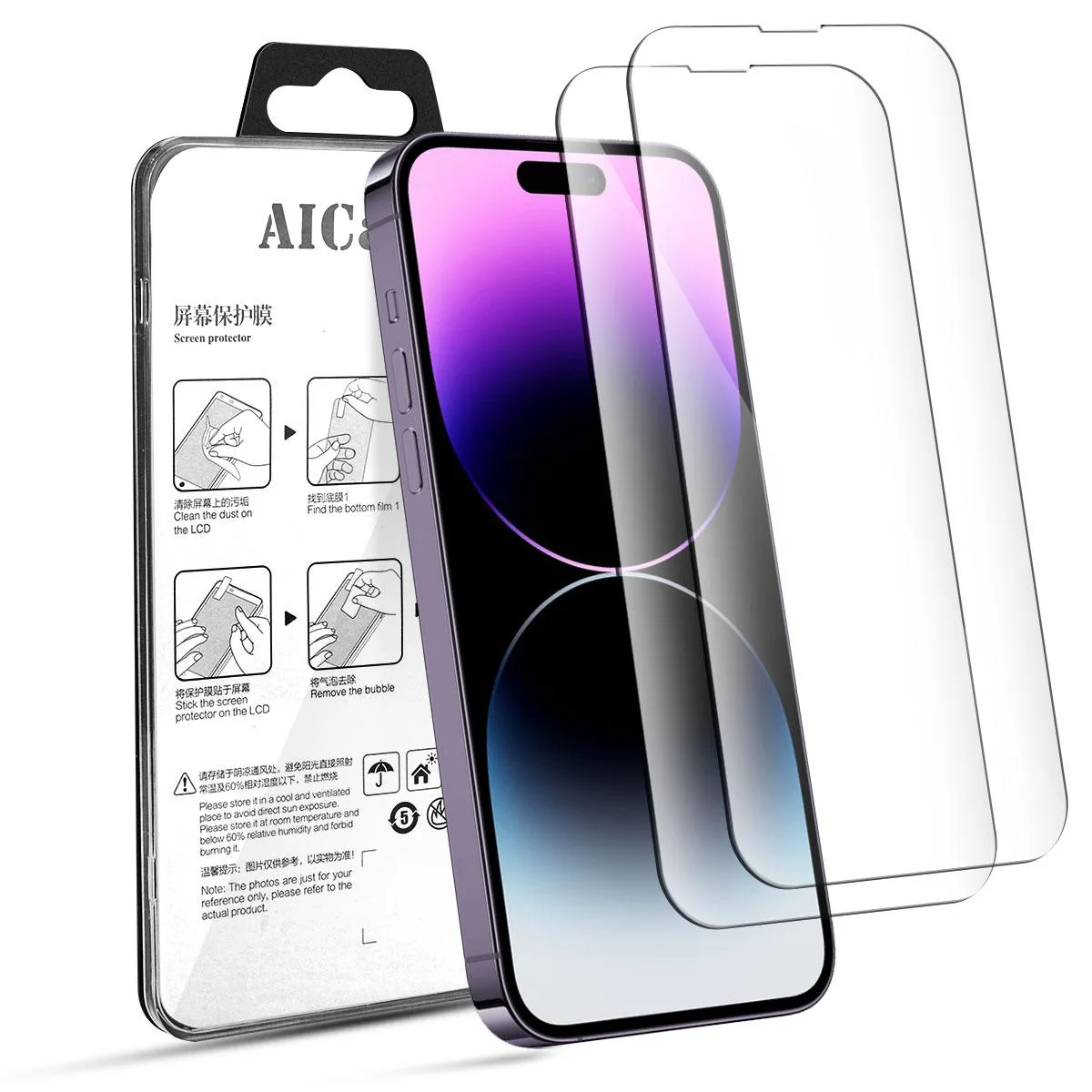 SZYG SZYG iPhone 14 Pro Max Tempered Glass Screen Protector 2-Pack Clear — product photo