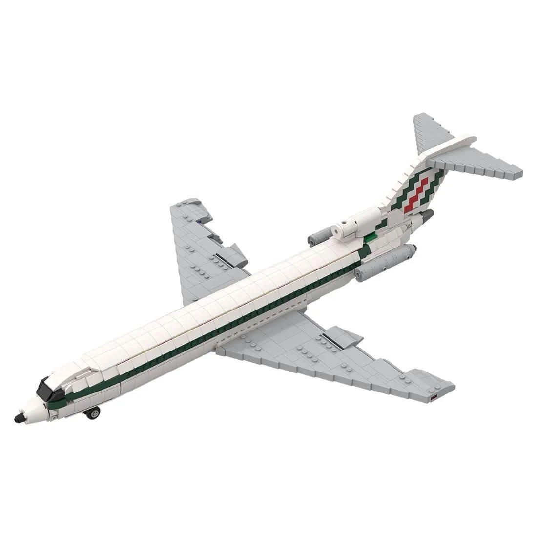 ZITIANYOUBUILD ZITIANYOUBUILD MOC-106993 1/80 Scale 727-Alitalia Jetliner 1337 Parts — product photo