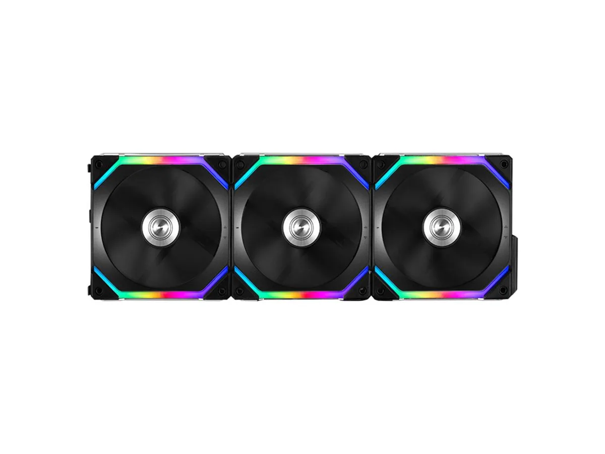 DOCTOR METAL DOCTOR METAL UF-SL120-3B 3×120mm ARGB case fan 800-1900 RPM 55-60 CFM 17-31 dB — product photo