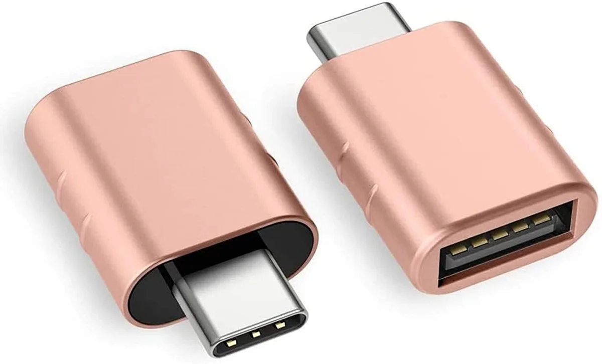 Fanstel Fanstel USB C to USB Adapter 2 Pack Rose Gold — product photo