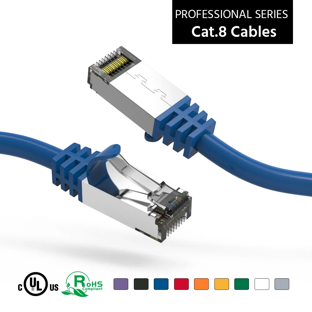 Nippon Labs Nippon Labs 60CAT8-0.5-26BU 0.5 ft Cat8 network ethernet cable blue S/FTP 2 GHz 40 Gbps 2000 MHz — product photo