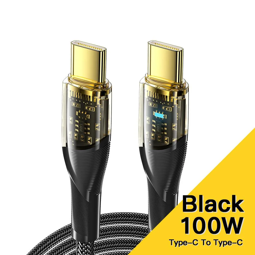 Jansicotek Jansicotek Essager XJ USB-C Cable 100W PD 6.6ft Transparent — product photo