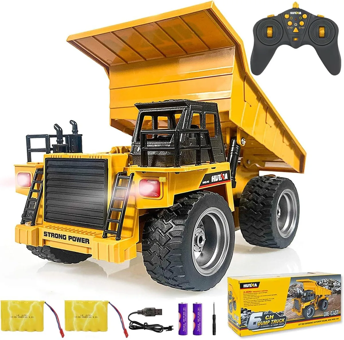 usbroway usbroway 2.4G 6 Channel RC Dump Truck 1:18 4WD 2 Batteries — product photo
