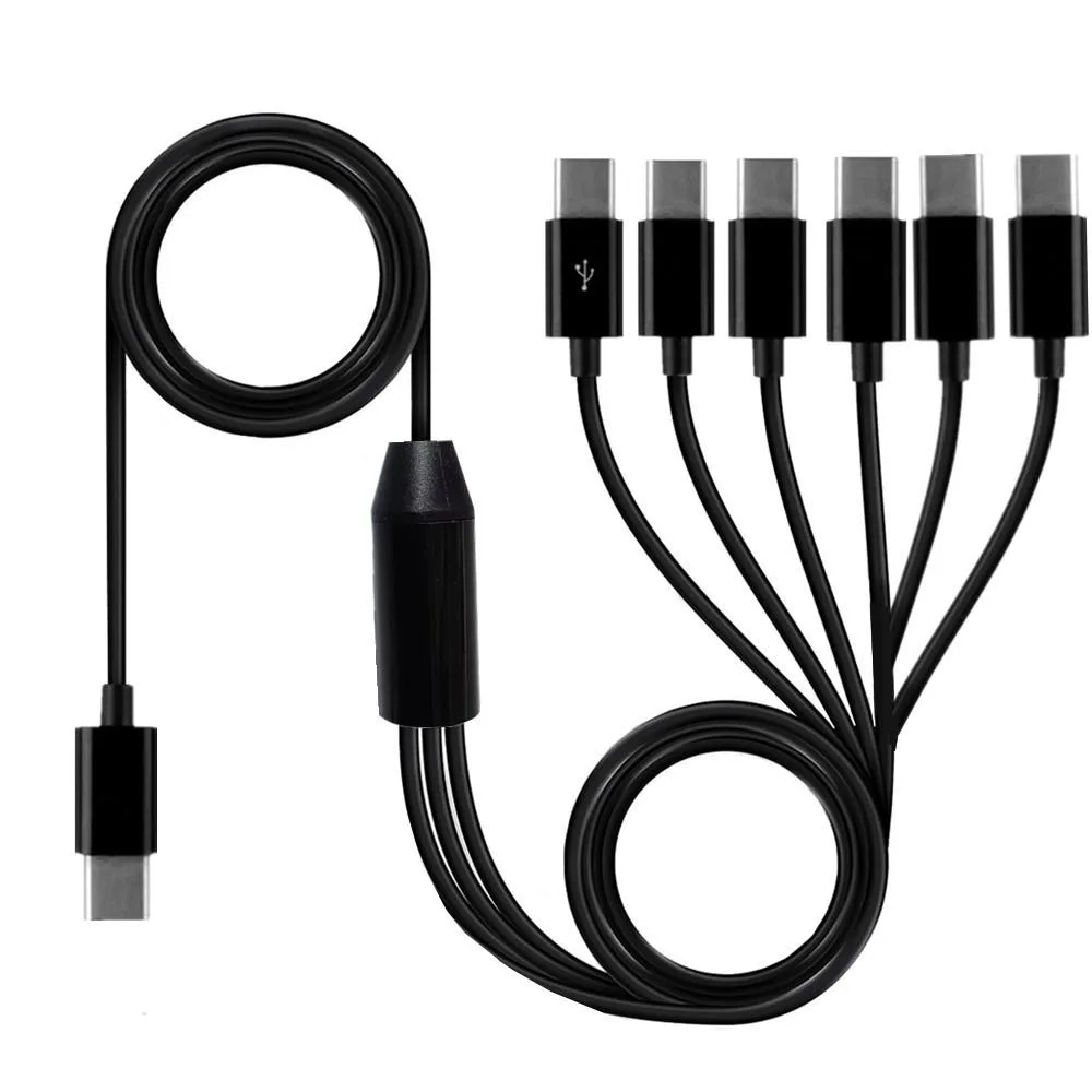 TeKit TeKit 6-in-1 USB-C Splitter Cable 1.5 m Black — product photo