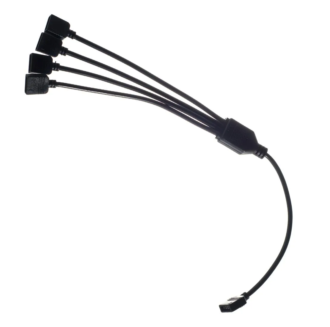 ModMyMods ModMyMods 4-Pin Female RGB LED Strip 4-Way Splitter Cable 30cm Black MOD-0203 — product photo