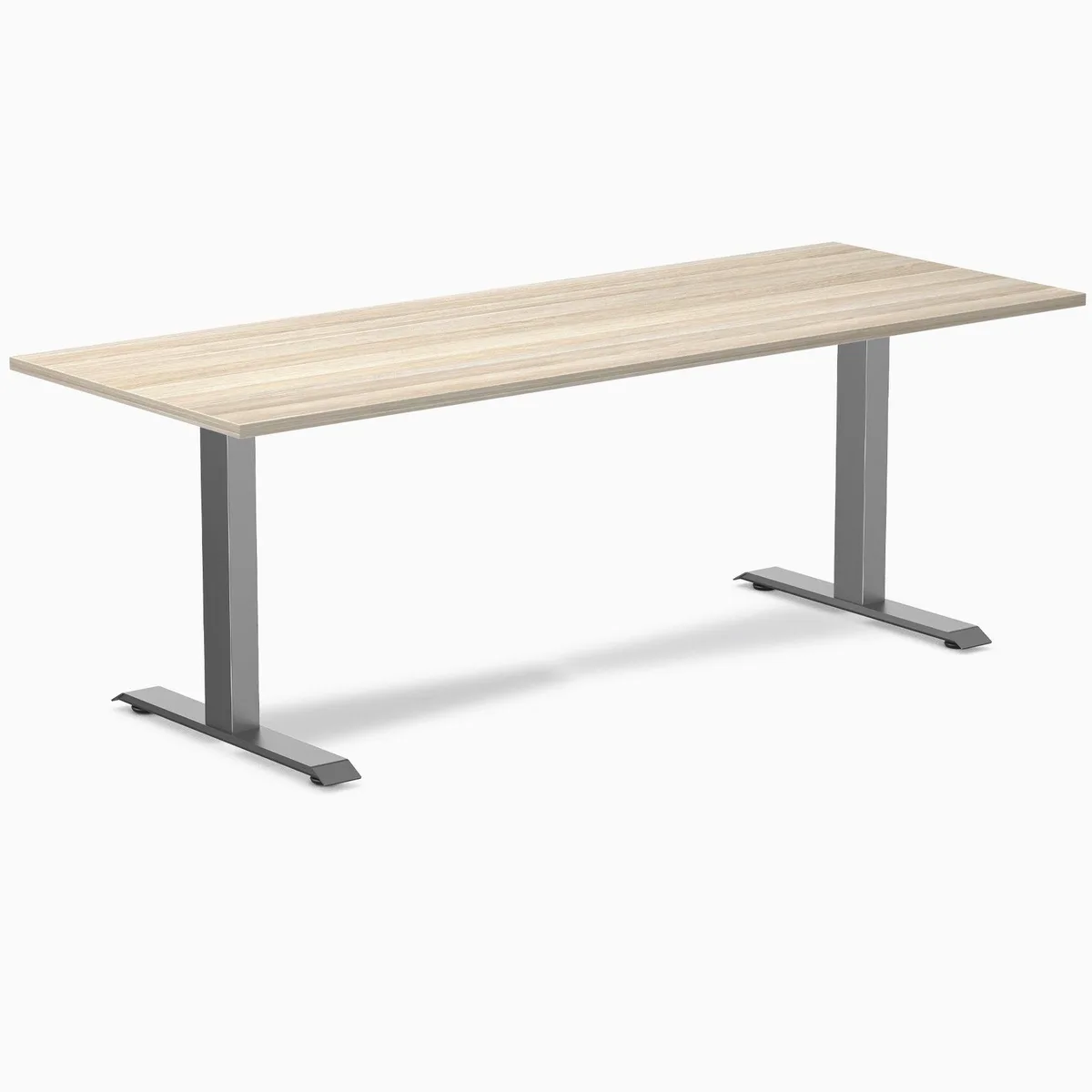 Desky Desky Zero Laminate Office Desk Classic Oak 78.7 x 29.5 in Space Gray — product photo