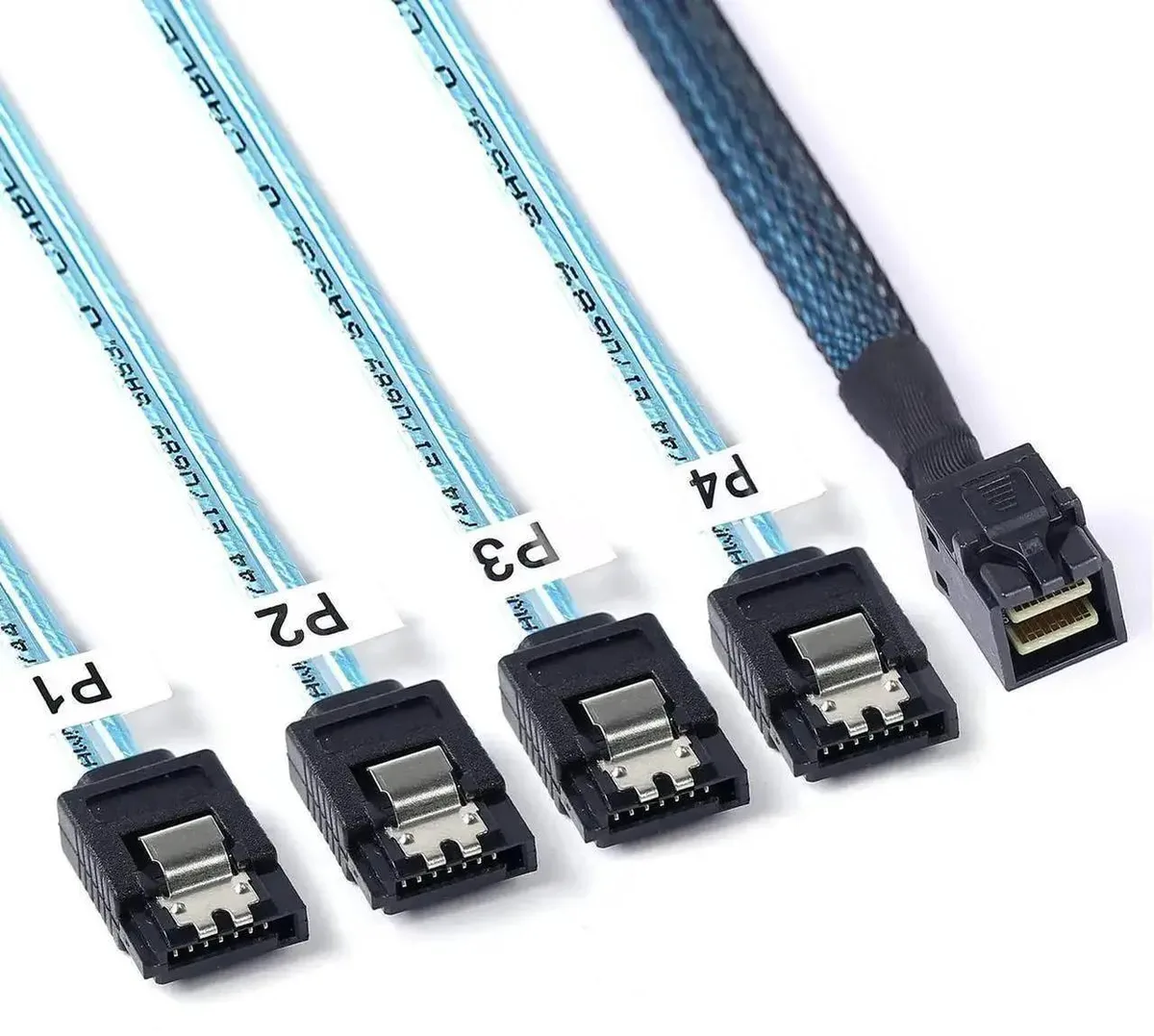 SMUGDESK SMUGDESK 2 Pack 0.5M SFF-8643 Mini SAS HD to 4 SATA Forward Breakout Cable — product photo