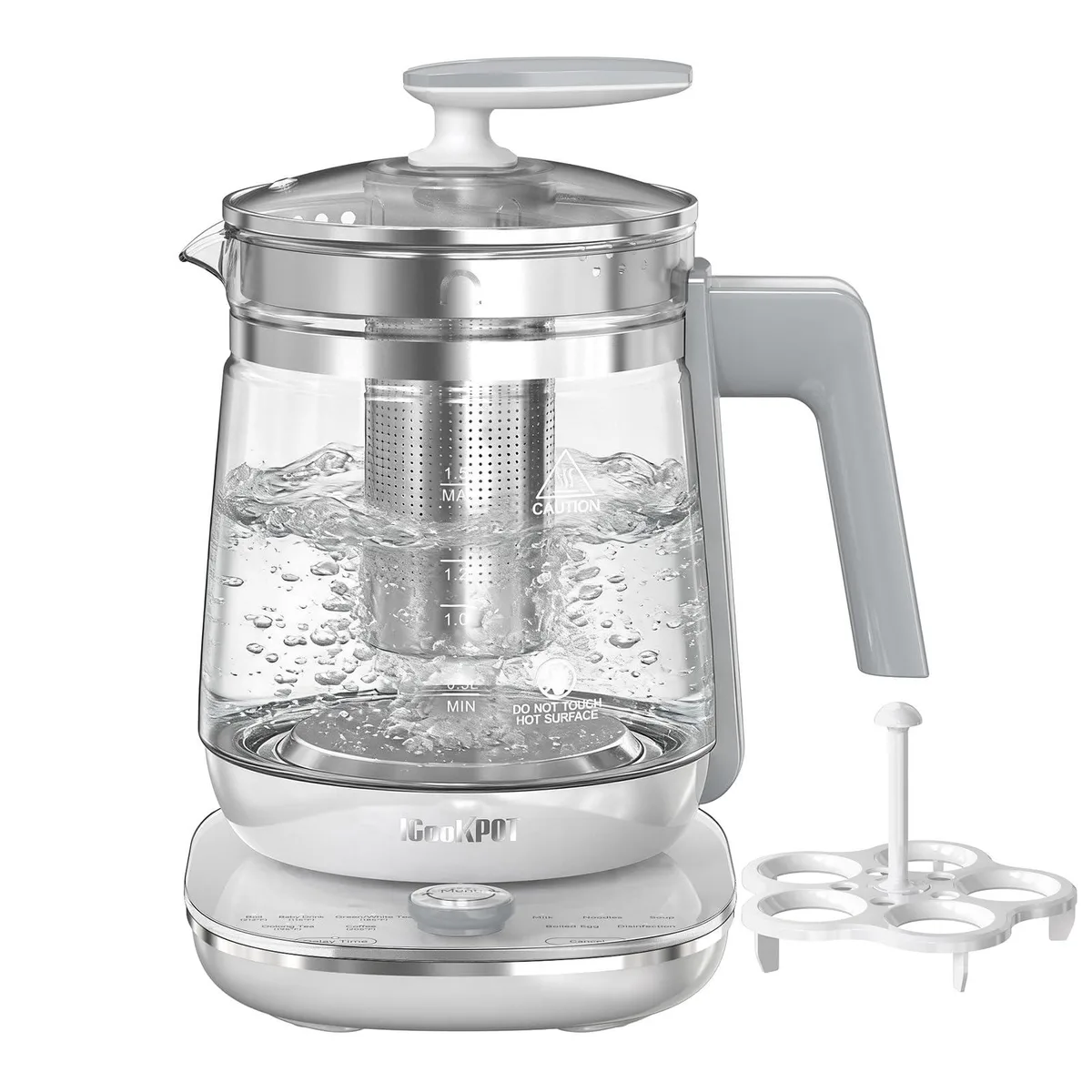  ICOOKPOT YSH15 1.5L Electric Tea Kettle White — product photo