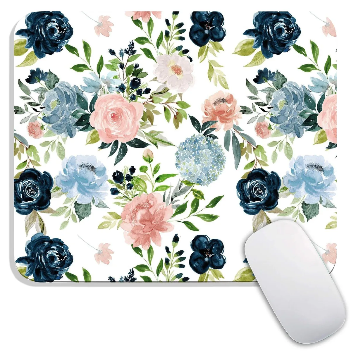 Armanza Square Mouse Pad Pretty Flowers 9.5x7.9x0.12 in — product photo