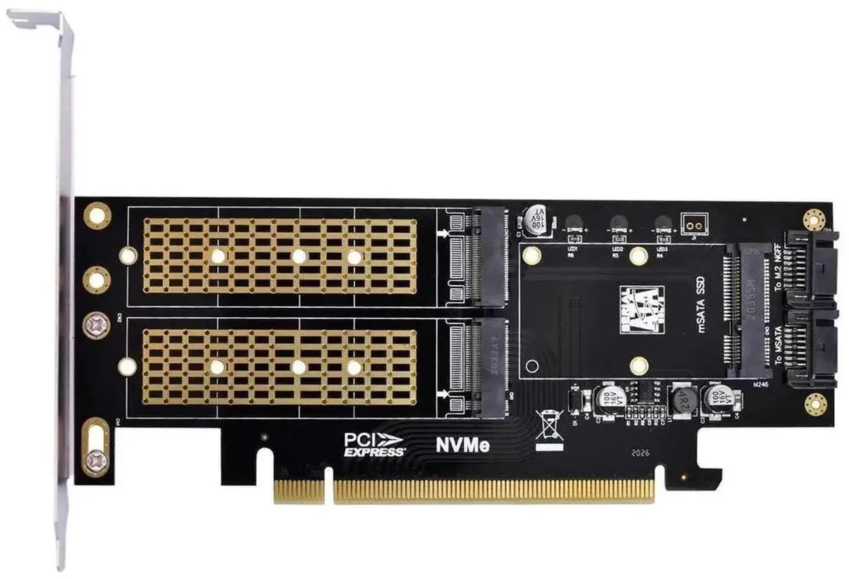 SMUGDESK SMUGDESK 3 in 1 PCI-E 3.0 SSD Adapter Card — product photo