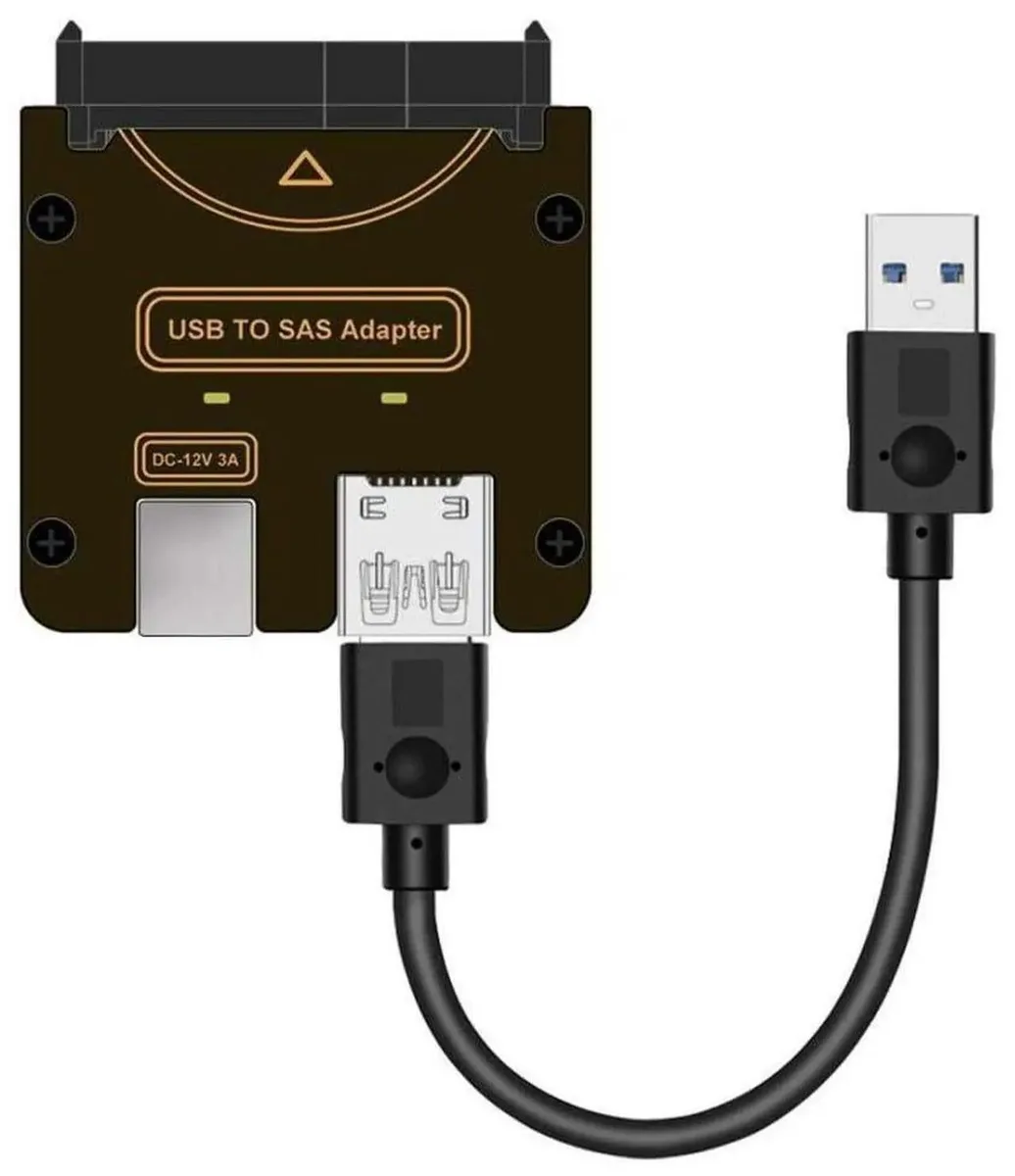 SMUGDESK SMUGDESK USB 3.0 to SAS Adapter SFF-8482 for 2.5/3.5" Drives — product photo