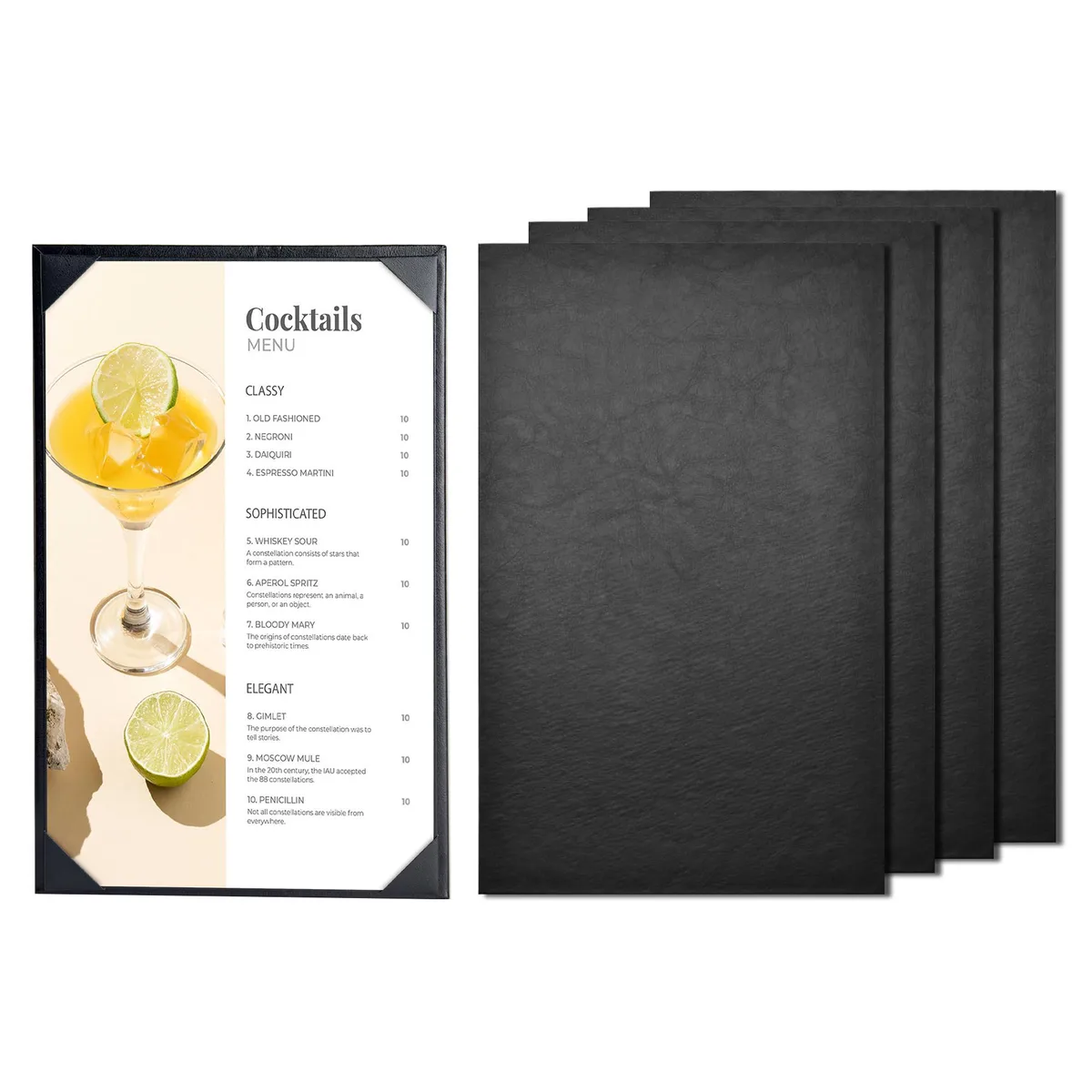 Yescom USA, Inc. Yescom USA, Inc. 26MNC032-814P1-06-5 Menu Cover 8.5x14" 5 Pack accessory — product photo