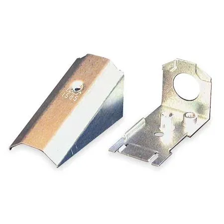 A gray steel combination connector with screw-on mounting, rectangular form, and smooth finish