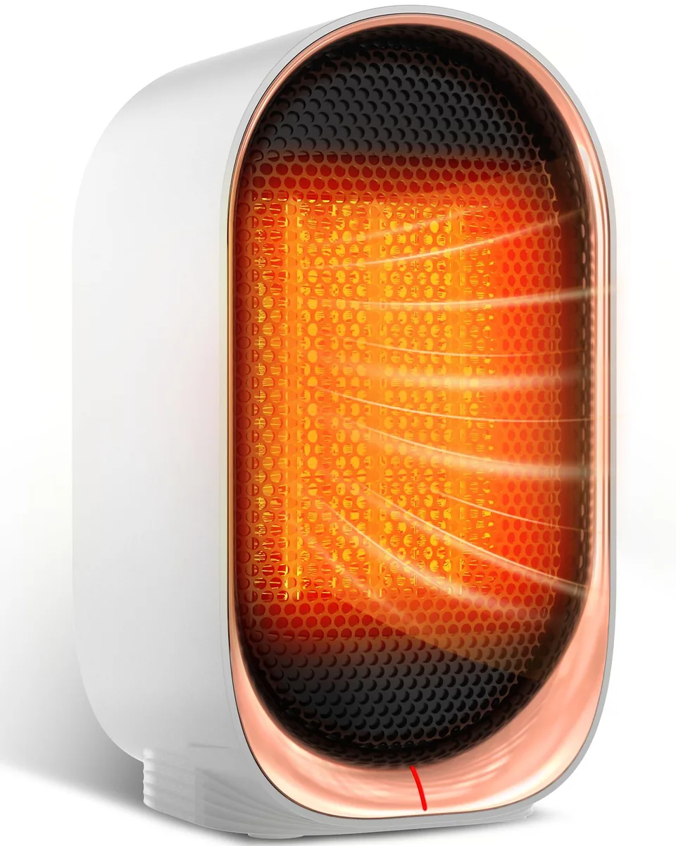 KIDEE Space Heater White 5.28 x 4.45 x 8.5 inches — product photo