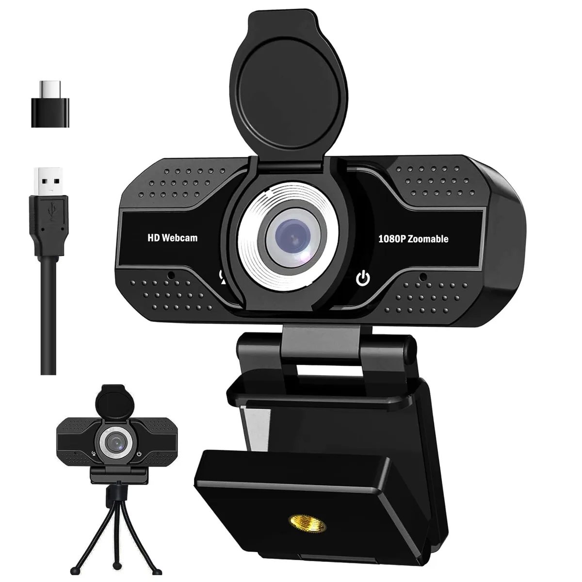 YOUPECK S51 1080p USB 2.0 webcam with privacy cover — product photo