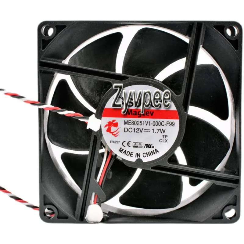 Zyvpee Zyvpee ME80251V1-000C-F99 80mm 25mm 12V 1.7W Maglev 1600 RPM case fan — product photo