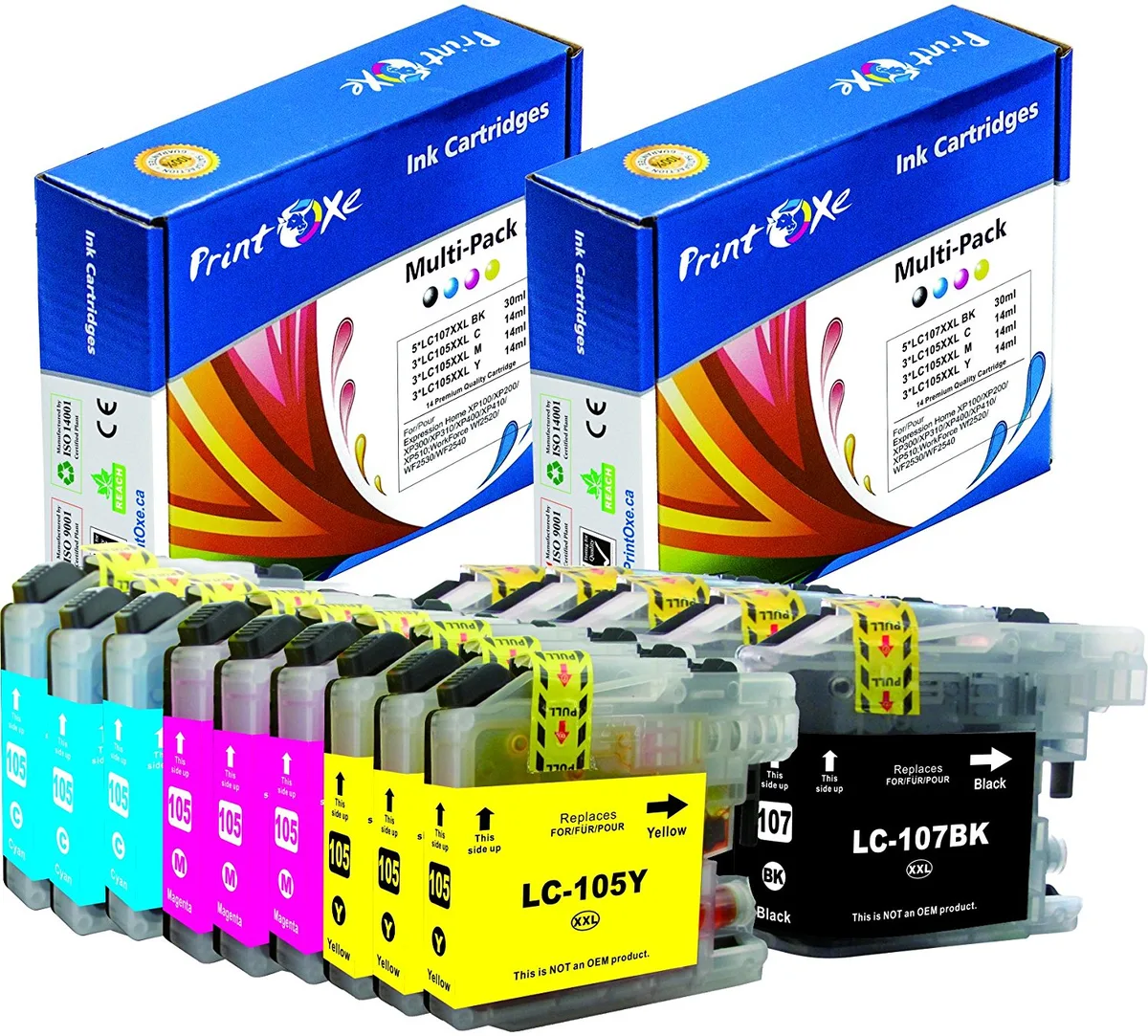 PrintOxe PrintOxe LC 107XL / LC 105XL 14 Ink Cartridges — product photo