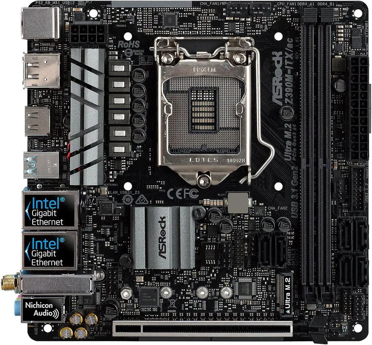 ASRock ASRock Z390M-ITX/ac LGA 1151 Intel motherboard — product photo