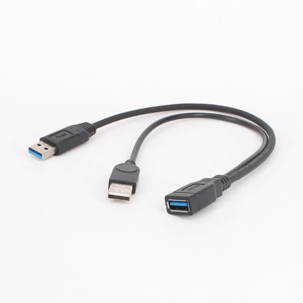 Ruth's sister Ruth's sister USB 3.0 Female to Dual USB Male Y Extension Cable 35cm Black — product photo