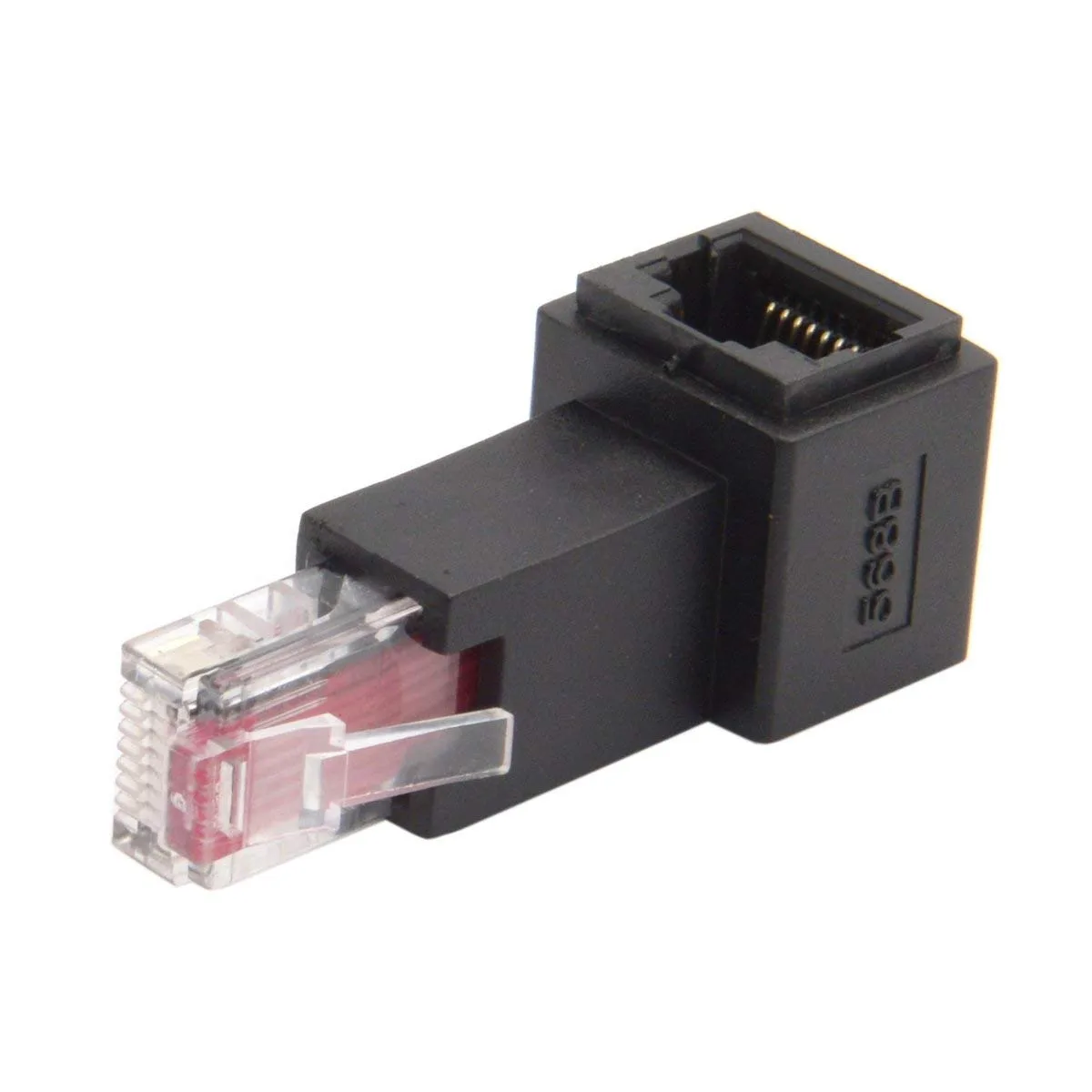 TeKit TeKit Left Angled 90 Degree Cat 5e Ethernet Adapter 2 Pack — product photo
