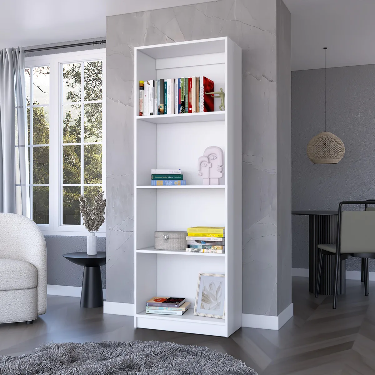 tuphen tuphen Sutton Bookcase White 15.7"H 18.3"H 23.5"W — product photo