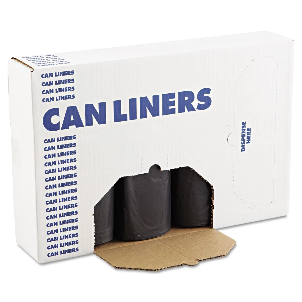 Boardwalk Boardwalk Can Liners 40 x 46 40-45gal 1.2mil Black 25/Roll 4 Rolls — product photo
