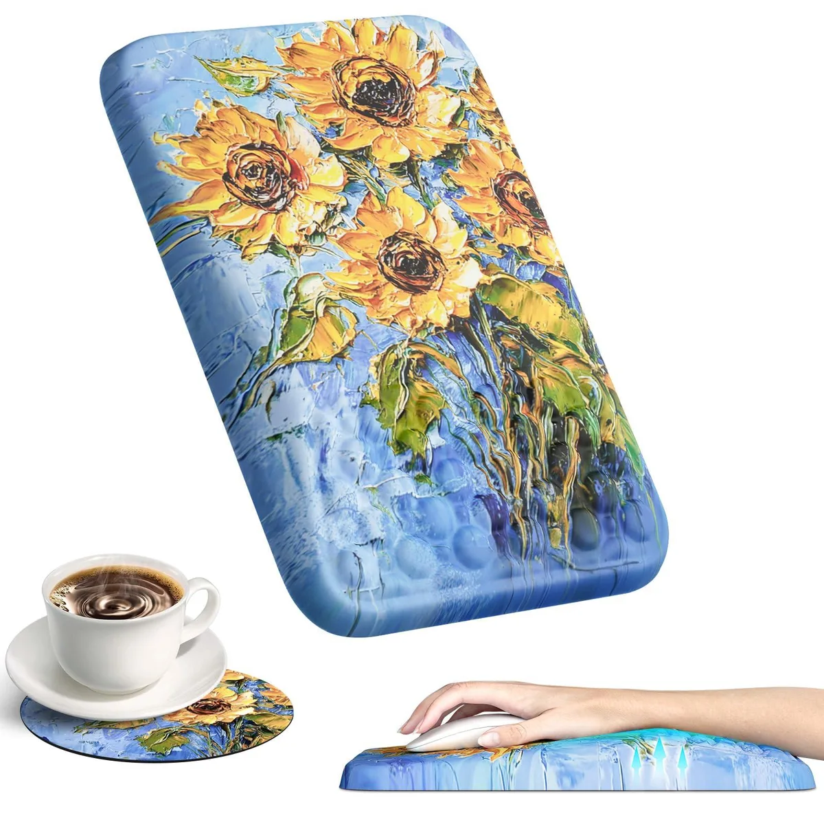  Ospelelf OPA09502B01354OFAP Mouse Pad Sunflower 31.5 x 12.6 inches — product photo