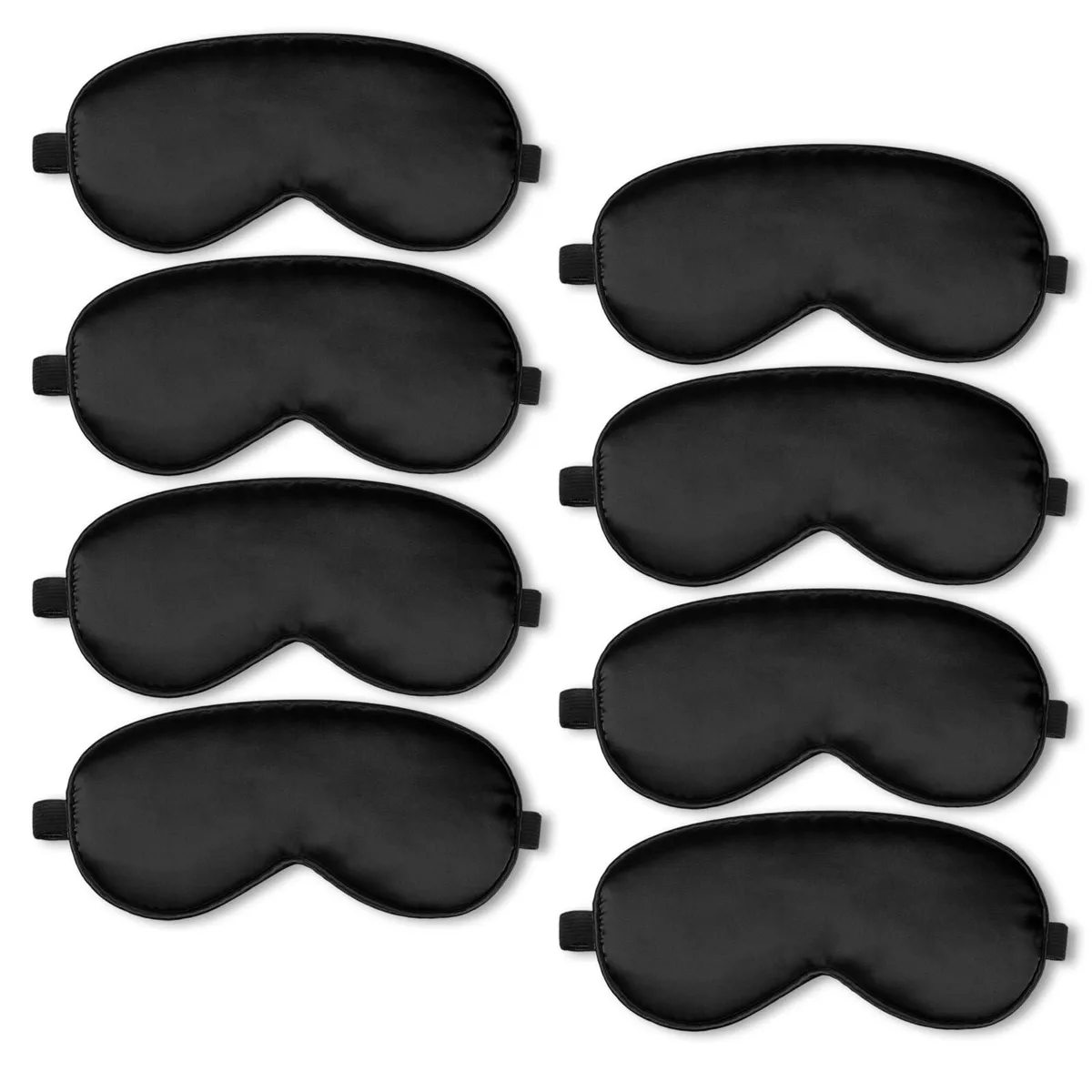 BBTO Italian Silk Sleep Mask 8 pcs Black 20×10 cm — product photo
