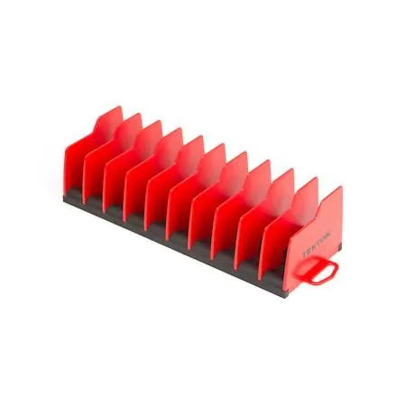 TEKTON 10-tool pliers organizer rack with ABS dividers and rubber base