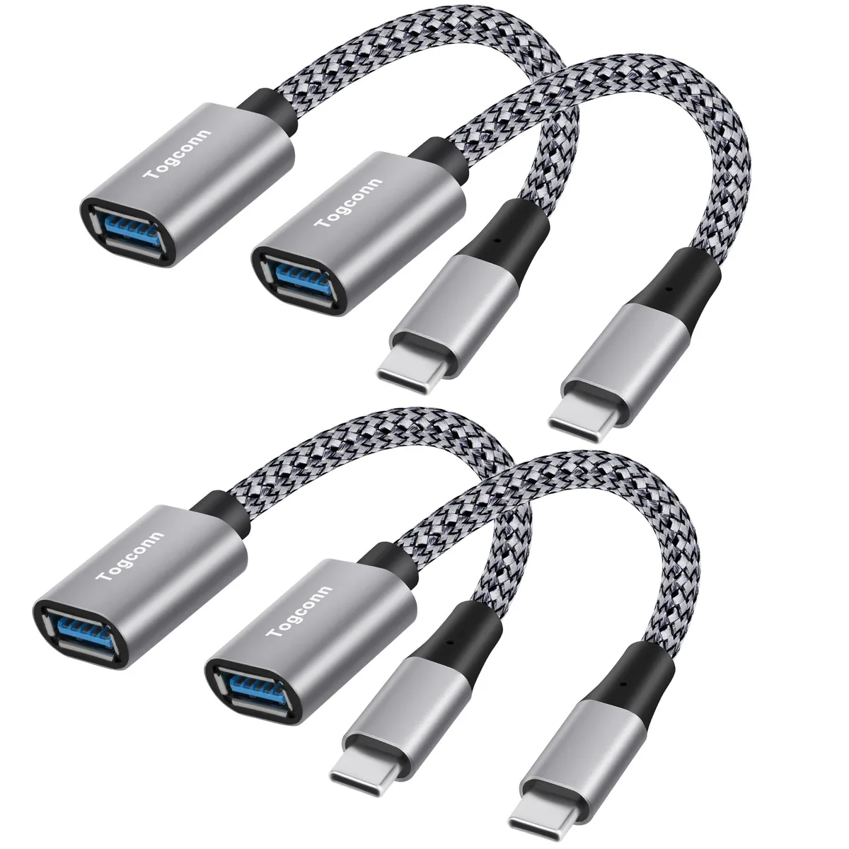 IOGEAR Tog-USB C-A-4PK USB-C to USB 3.0 adapter 4 pack blue .6 ft — product photo