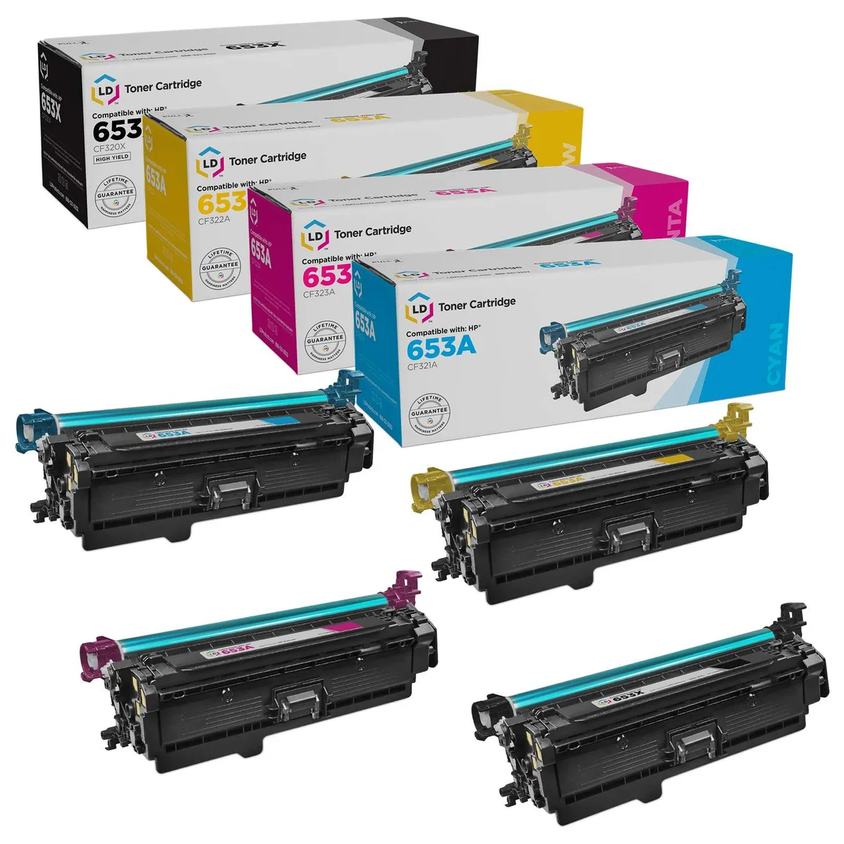 LD Products LD Products 653A/653X High Yield Toner Cartridge 4-Pack — product photo