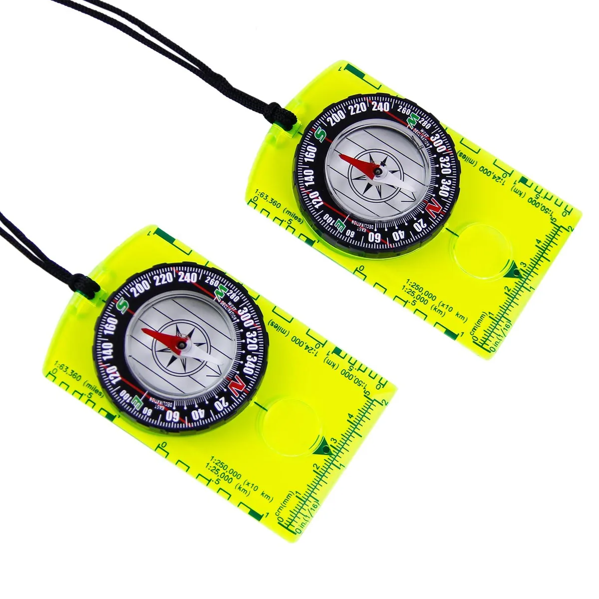  Abvsdu 2 Pcs Orienteering Compass Green 4.13 x 2.4 in — product photo