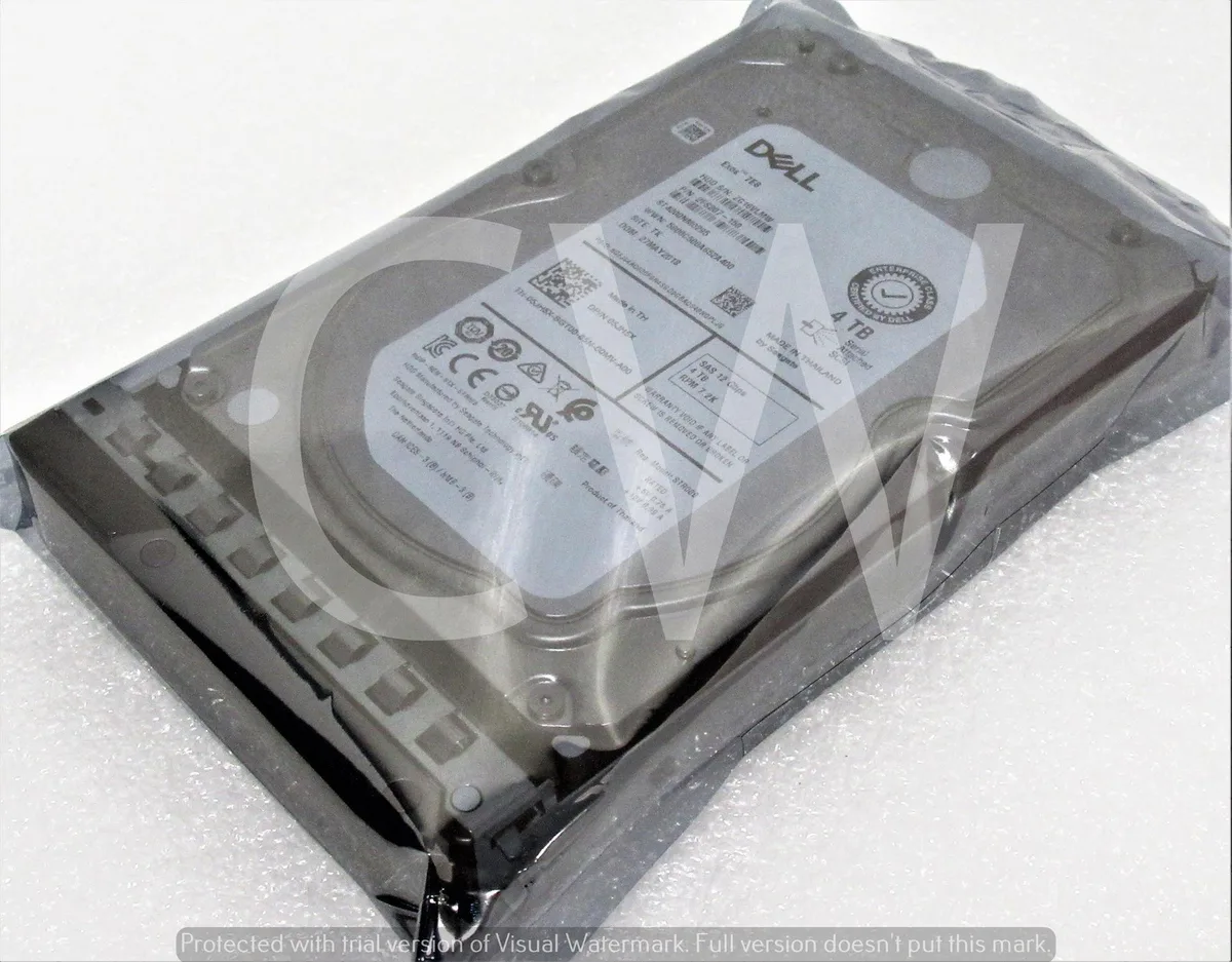 DELL DELL ST4000NM0295 4TB 7200RPM SAS 12Gbps 128MB 3.5" internal hard drive GEN14 caddy — product photo