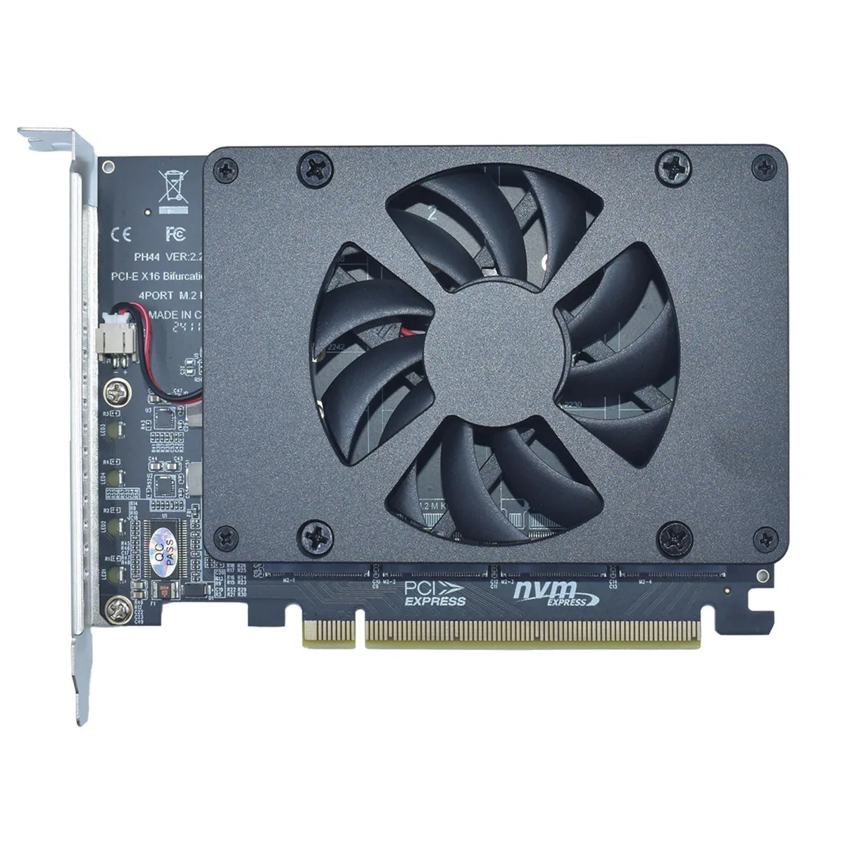 LetLinkSo LetLinkSo LLS-CD-1PC4MT-03 PCIe 4.0 x16 to 4 M.2 NVMe expansion card — product photo