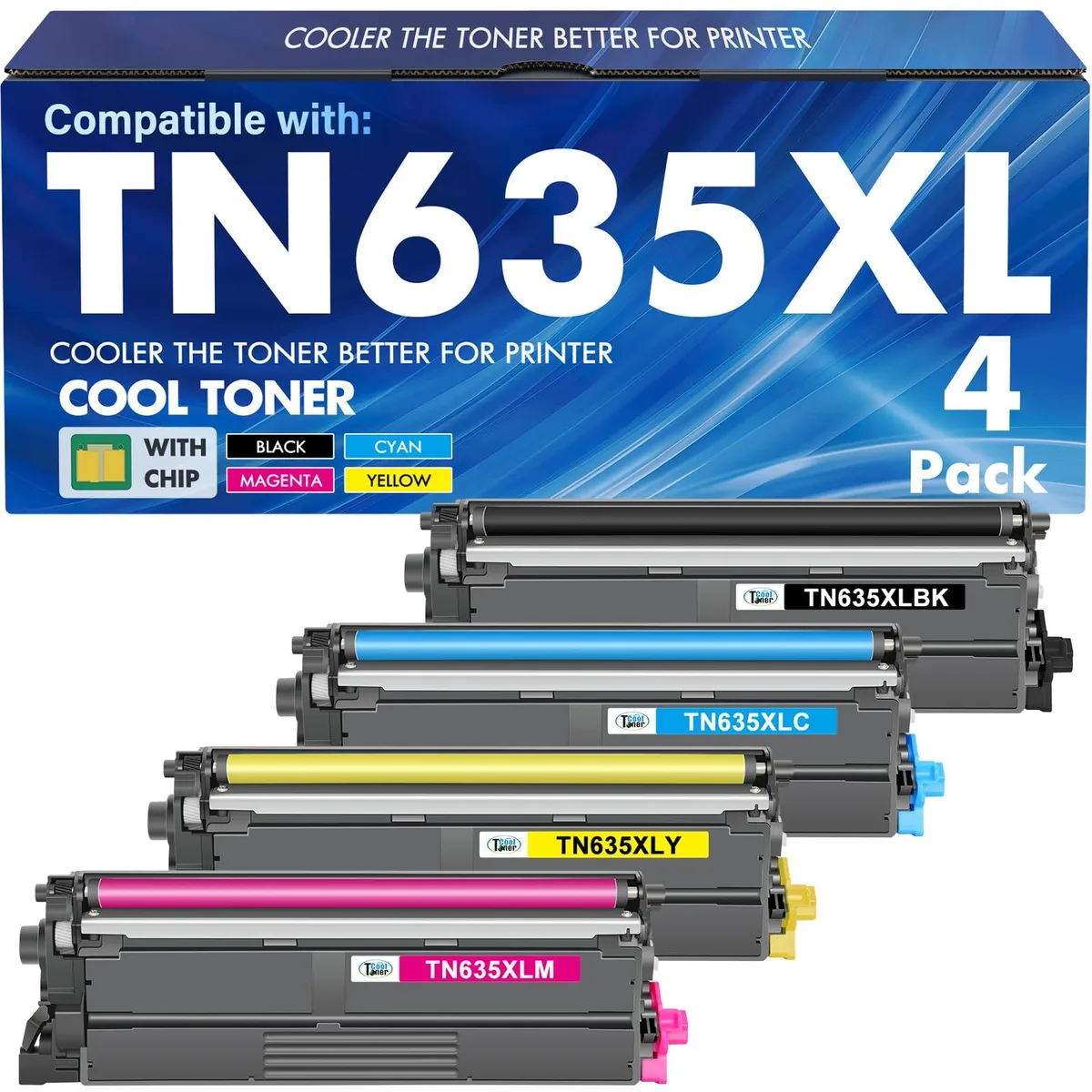 Cool Toner Cool Toner TN635XL 4-pack toner cartridge set — product photo