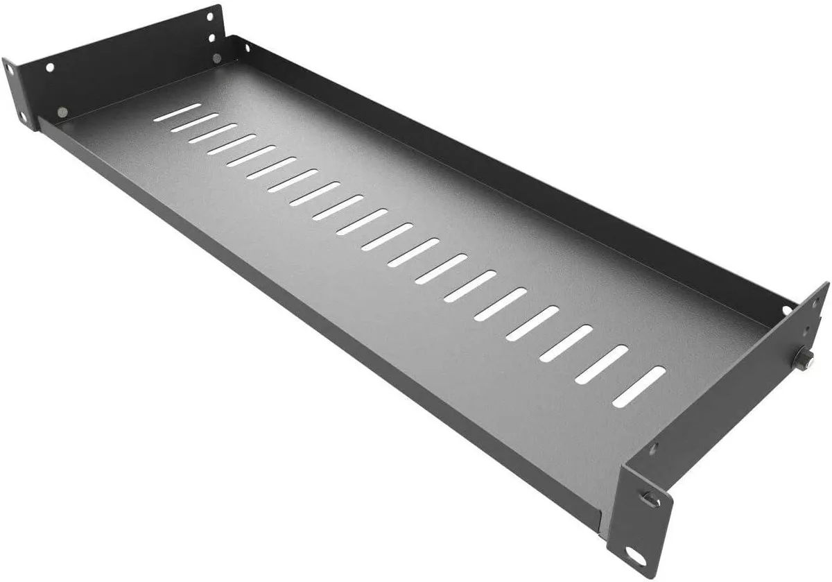 BFKK BFKK 1U Vented Cantilever Rack Shelf 6" (152mm) Depth 44lb Capacity — product photo