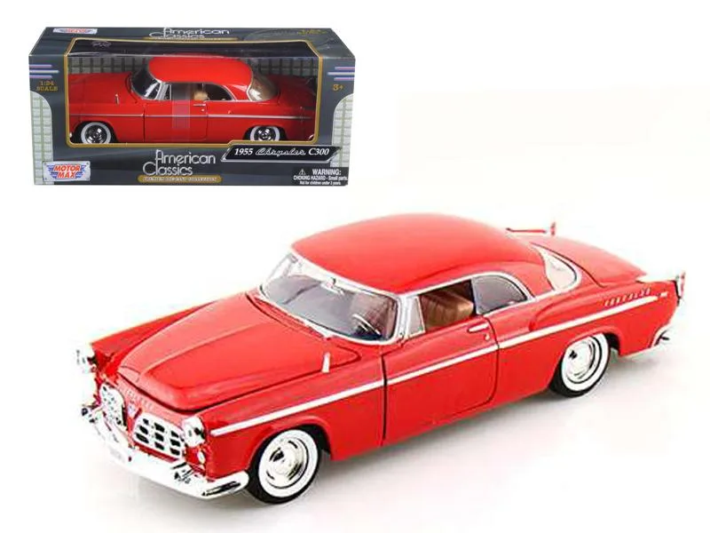 MOTORMAX MOTORMAX 1955 Chrysler C300 Red 1/24 Diecast Vehicle — product photo