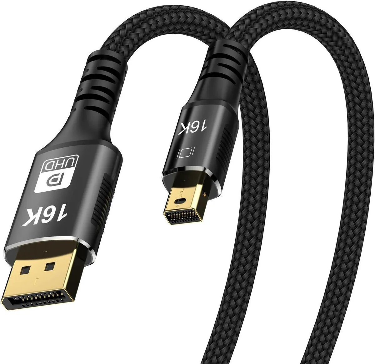 SMUGDESK SMUGDESK Mini DP to DisplayPort 2.1 Cable 3.3FT 16K@60Hz 8K@120Hz 4K@240Hz — product photo