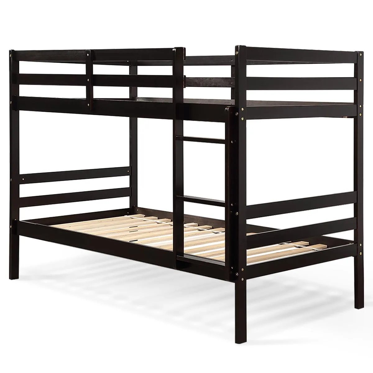 SlickBlue SlickBlue Twin Bunk Bed White/Brown/Grey 78x42.5x60 — product photo