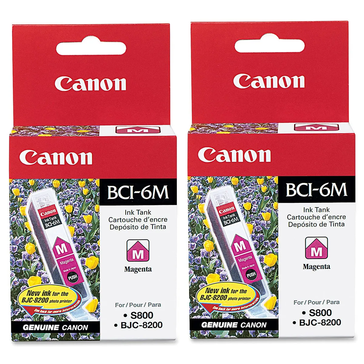 Canon Canon BCI-6 Magenta Ink Tank 2 Pack ink cartridges (genuine brands) — product photo