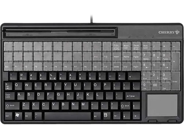 Cherry Cherry G86-61411EUADAA POS accessory 14" USB keyboard 3-track MSR touchpad 123-key US layout IP54 — foto do produto