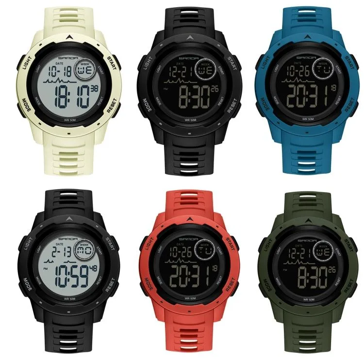 allentian allentian 2125 Luminous Waterproof Dual Display Watch Black 45.5MM 50M — product photo