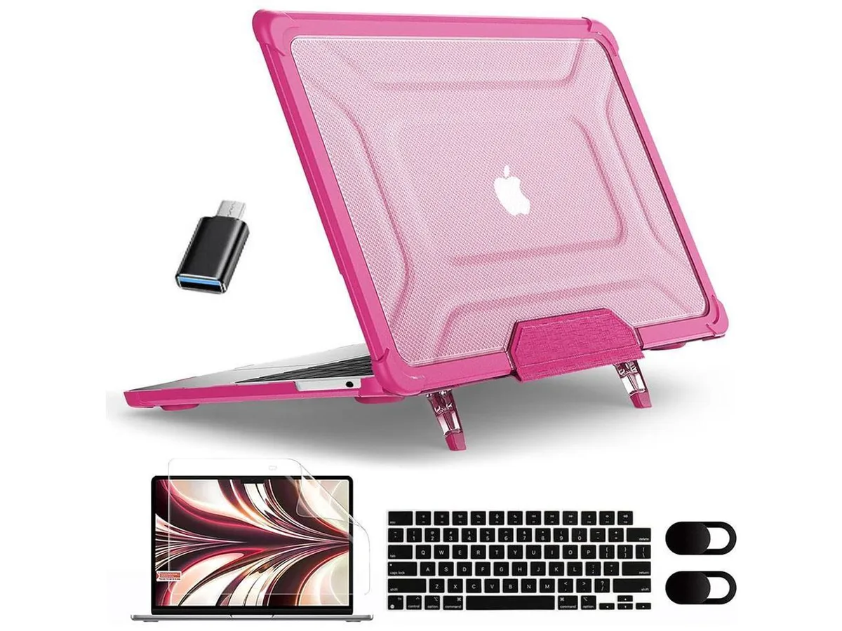 BONAEVER BONAEVER A2681 MacBook Air 13.6 inch 2022 2023 2024 2025 laptop case Rose Red — product photo