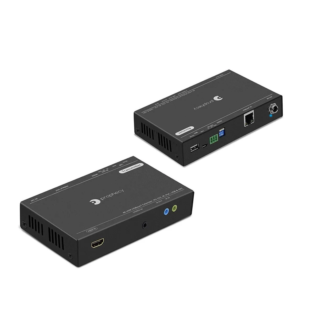 BESIGN BESIGN HDBaseT HDMI Extender 4K 60Hz USB 2.0 KVM RS-232 2 in 1 accessory — product photo