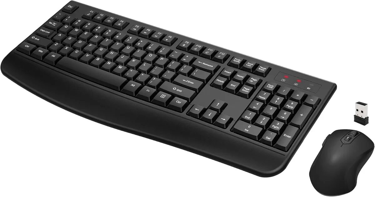 TUKO TUKO Wireless Keyboard &amp; Mouse Combo Full-Size 2.4 GHz Black — product photo