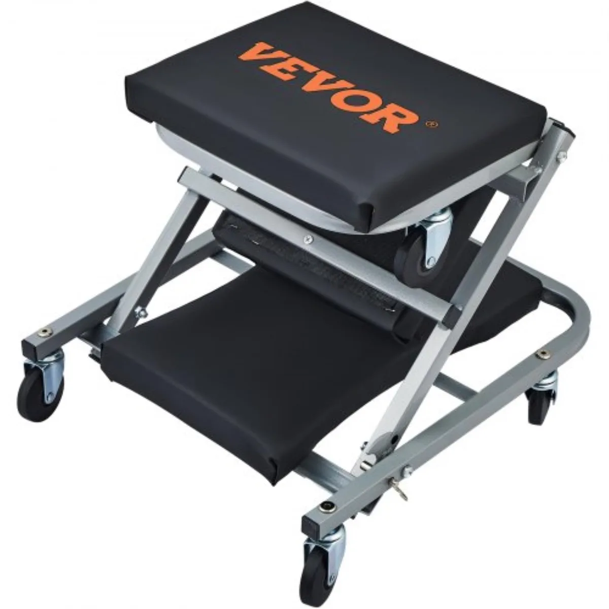 VEVOR VEVOR 2-in-1 Rolling Folding Creeper Stool 300 lbs Black — product photo